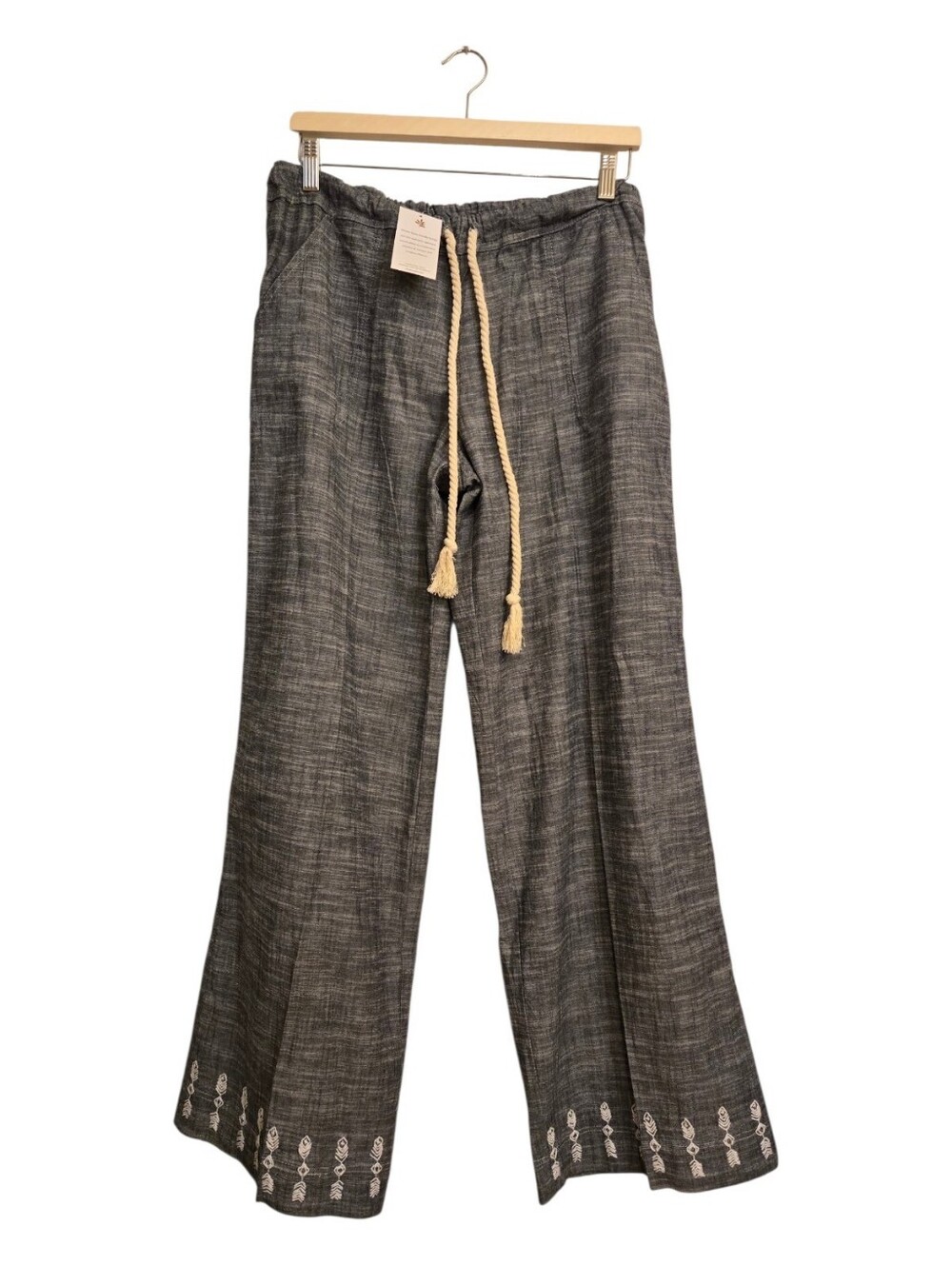 Abrazo Style Wide-Leg Cotton Palazzo Pants Women's Size XL NWT
